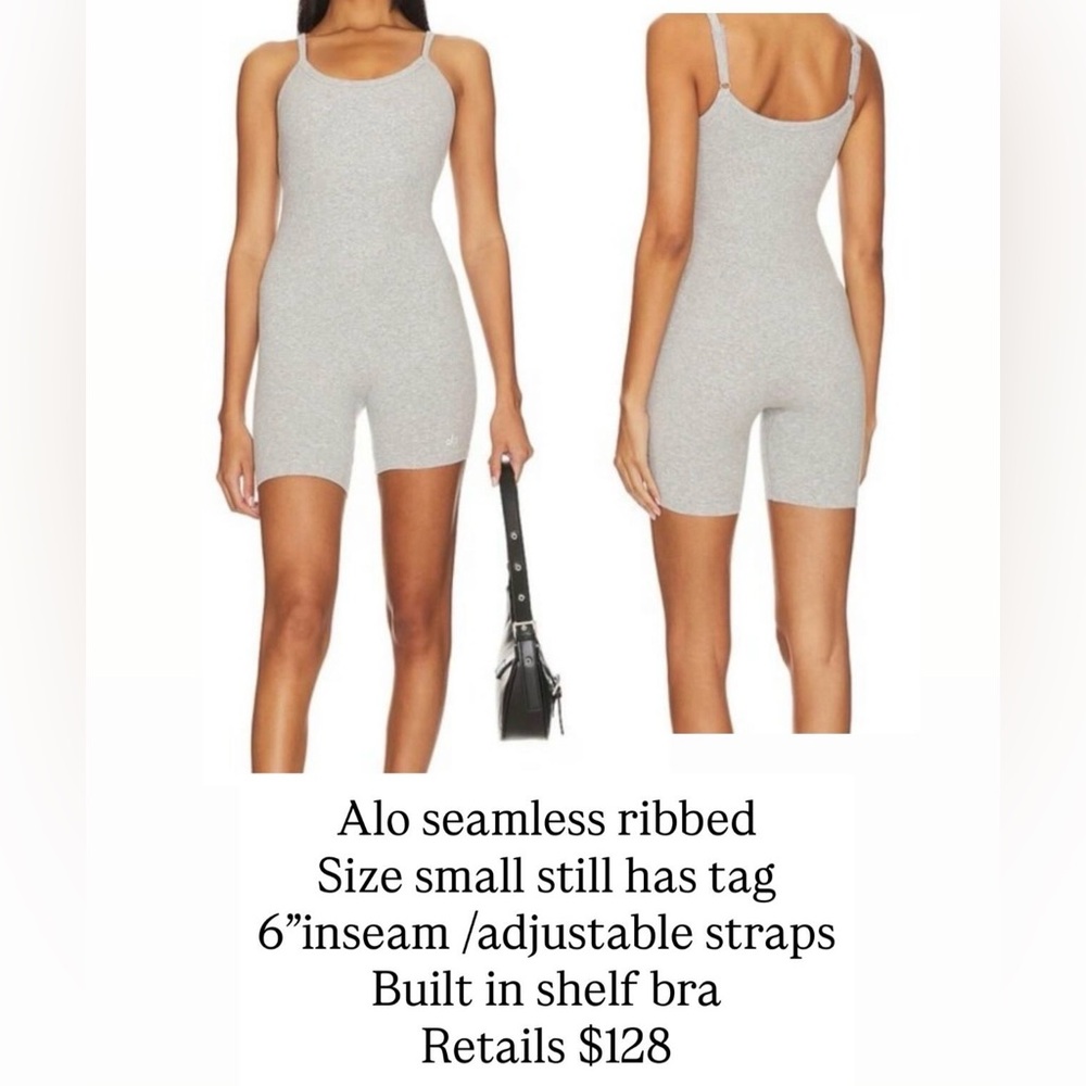 Alo yoga seamless ribbed onesie jumpsuit romper